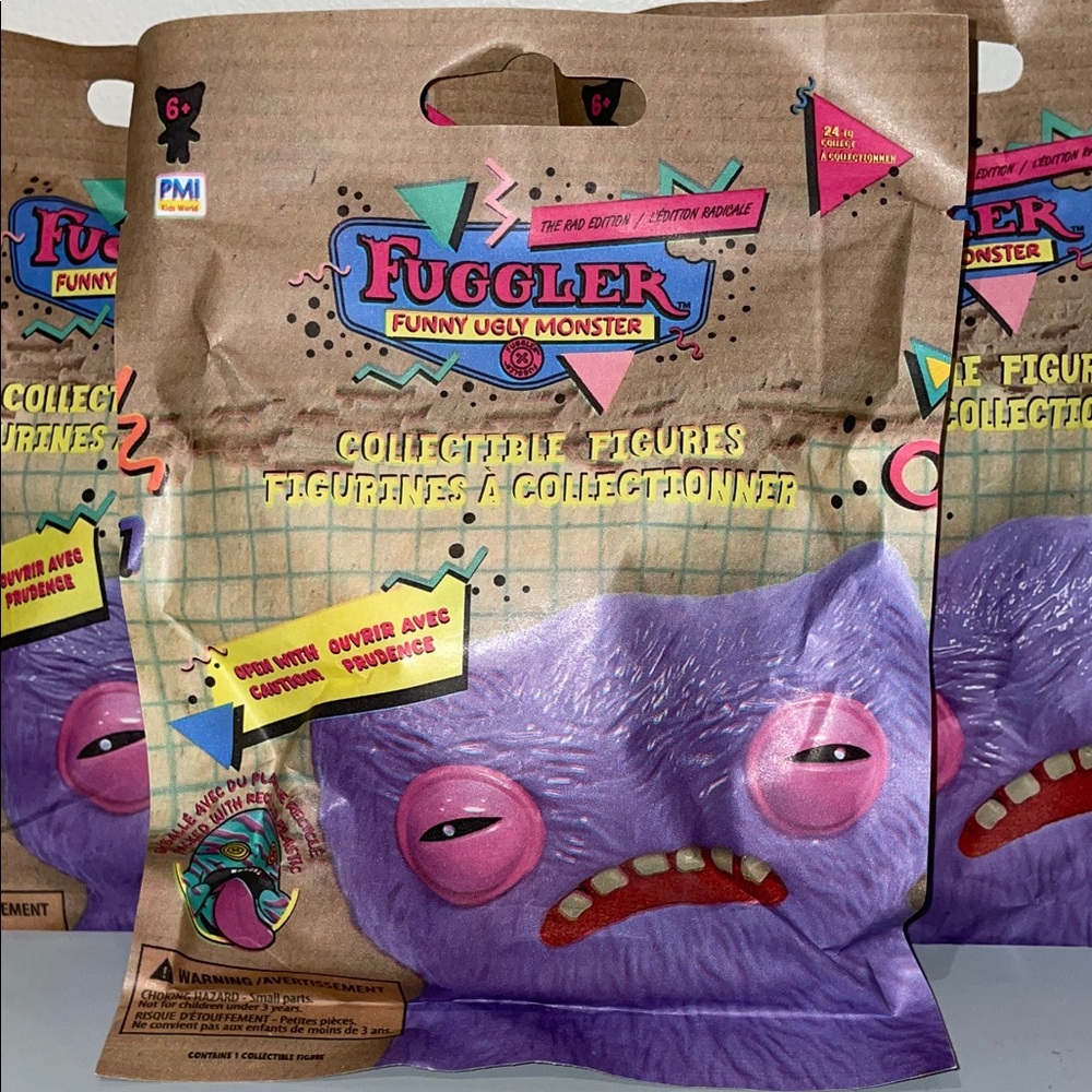 SET OF 5 - BLIND BAGS - Fuggler Collectable Figures NEW IN BAG - 24 to collect